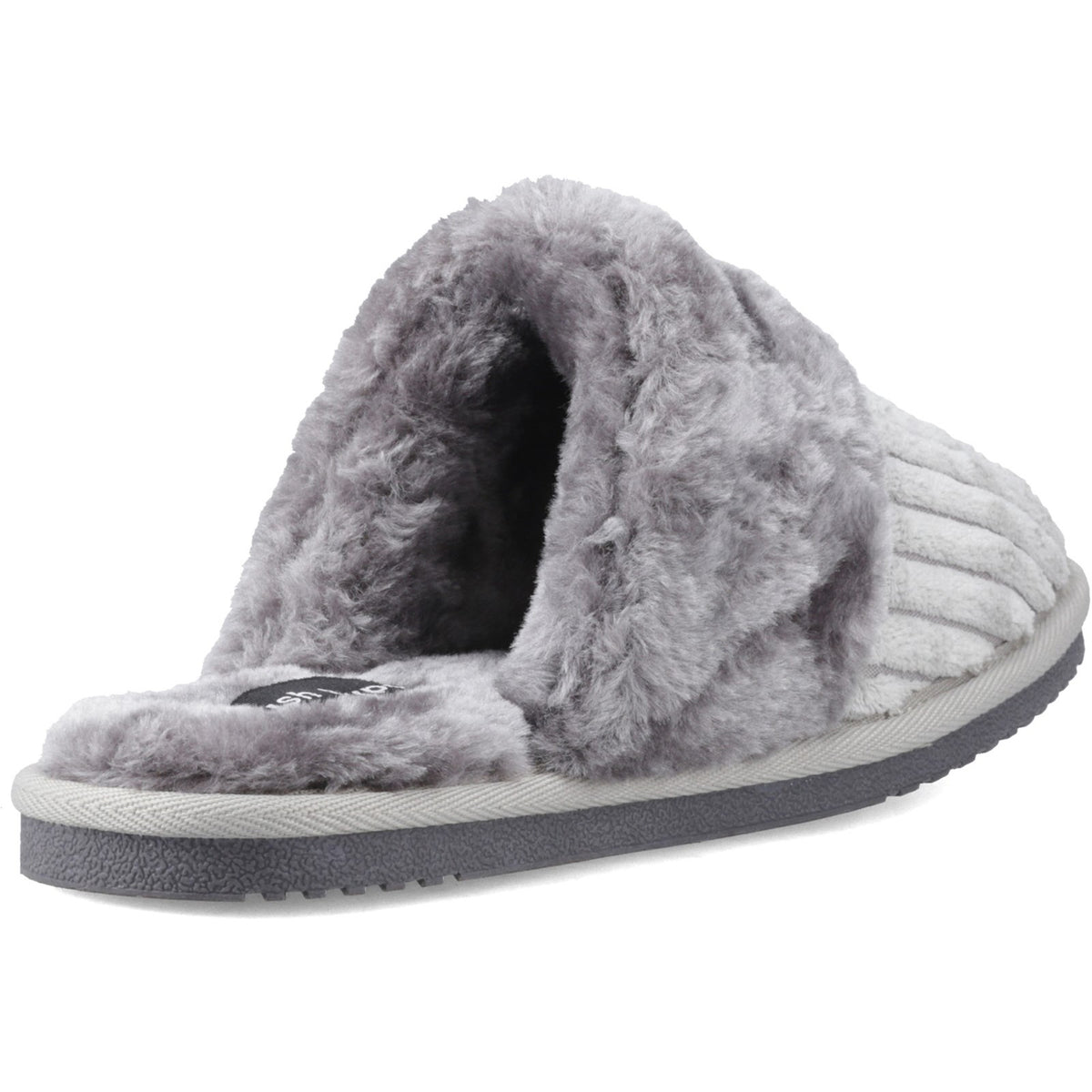 Hush Puppies Womens Arianna Cord Slipper Grey