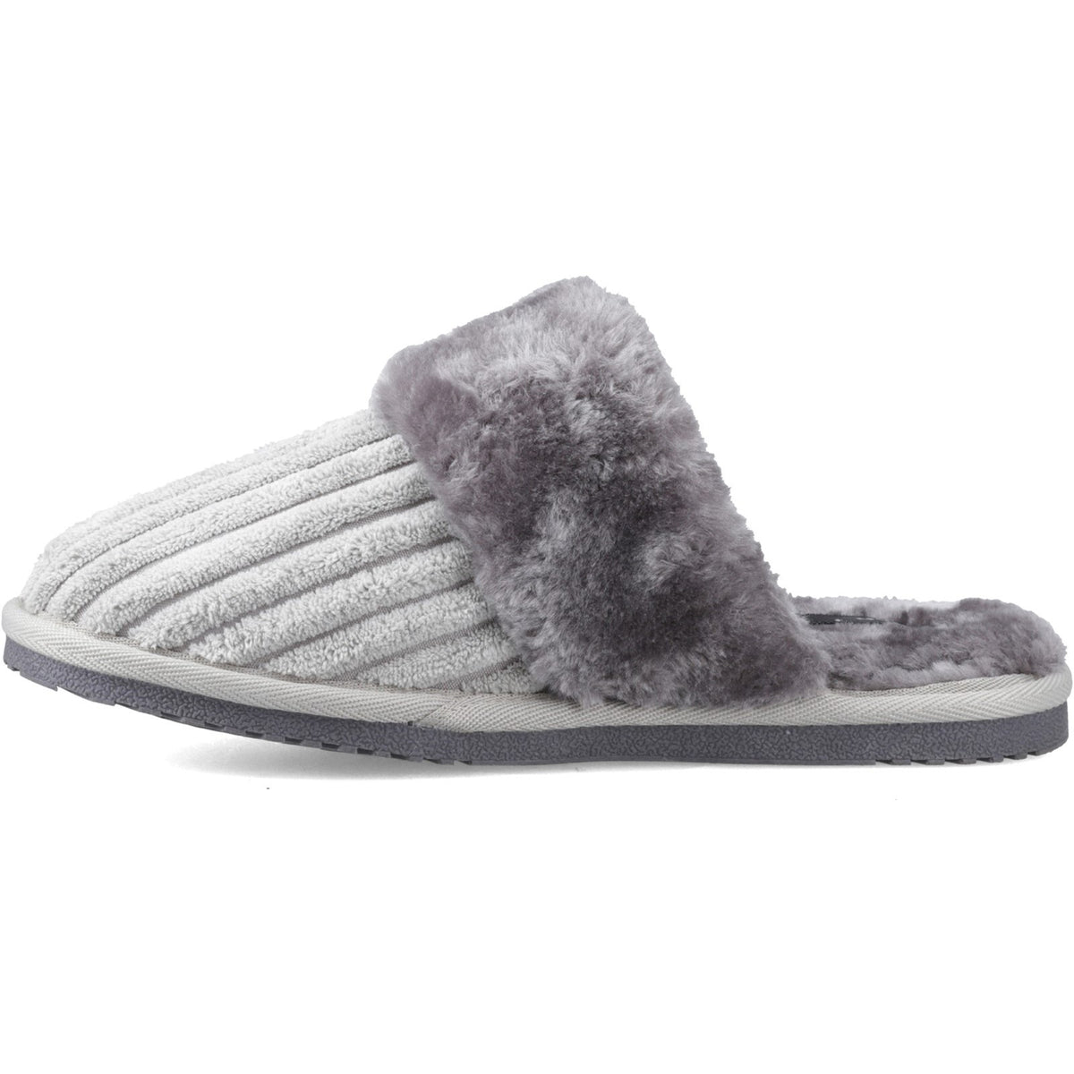 Hush Puppies Womens Arianna Cord Slipper Grey