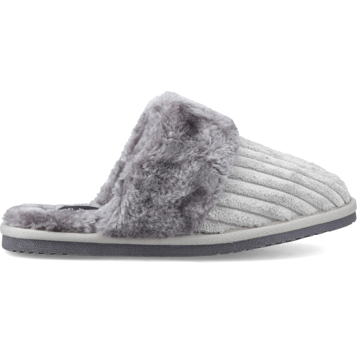 Hush Puppies Womens Arianna Cord Slipper Grey