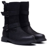 Hush Puppies Womens Celine Buckle Boot BLACK