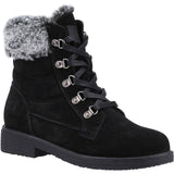 Hush Puppies Womens Florence Wide Fit Boot BLACK