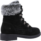 Hush Puppies Womens Florence Wide Fit Boot BLACK