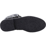 Hush Puppies Womens Florence Wide Fit Boot BLACK