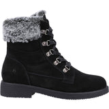 Hush Puppies Womens Florence Wide Fit Boot BLACK