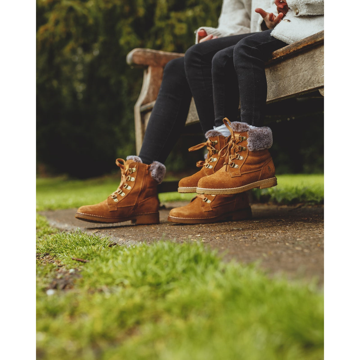 Hush Puppies Womens Florence Wide Fit Boot TAN