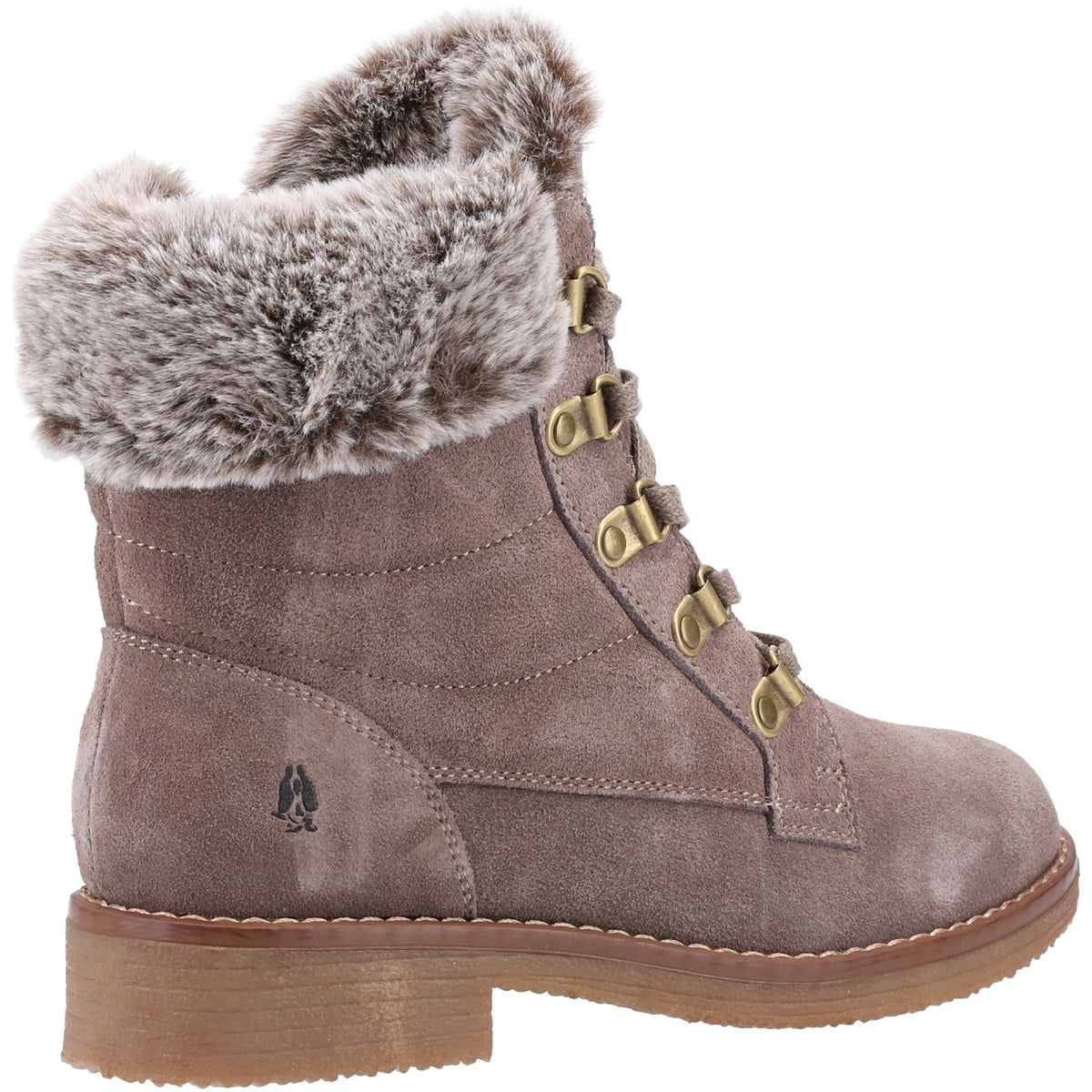 Hush Puppies Womens Florence Wide Fit Boot TAUPE
