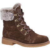 Hush Puppies Womens Florence Wide Fit Boot Chocolate