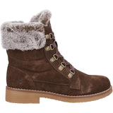 Hush Puppies Womens Florence Wide Fit Boot Chocolate