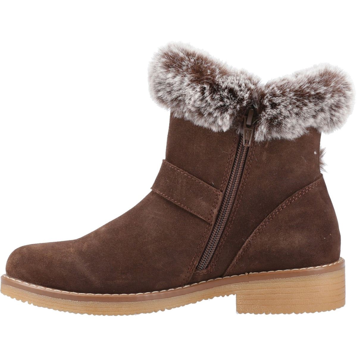Hush Puppies Womens Hannah Wide Fit Boot Chocolate