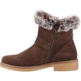 Hush Puppies Womens Hannah Wide Fit Boot Chocolate