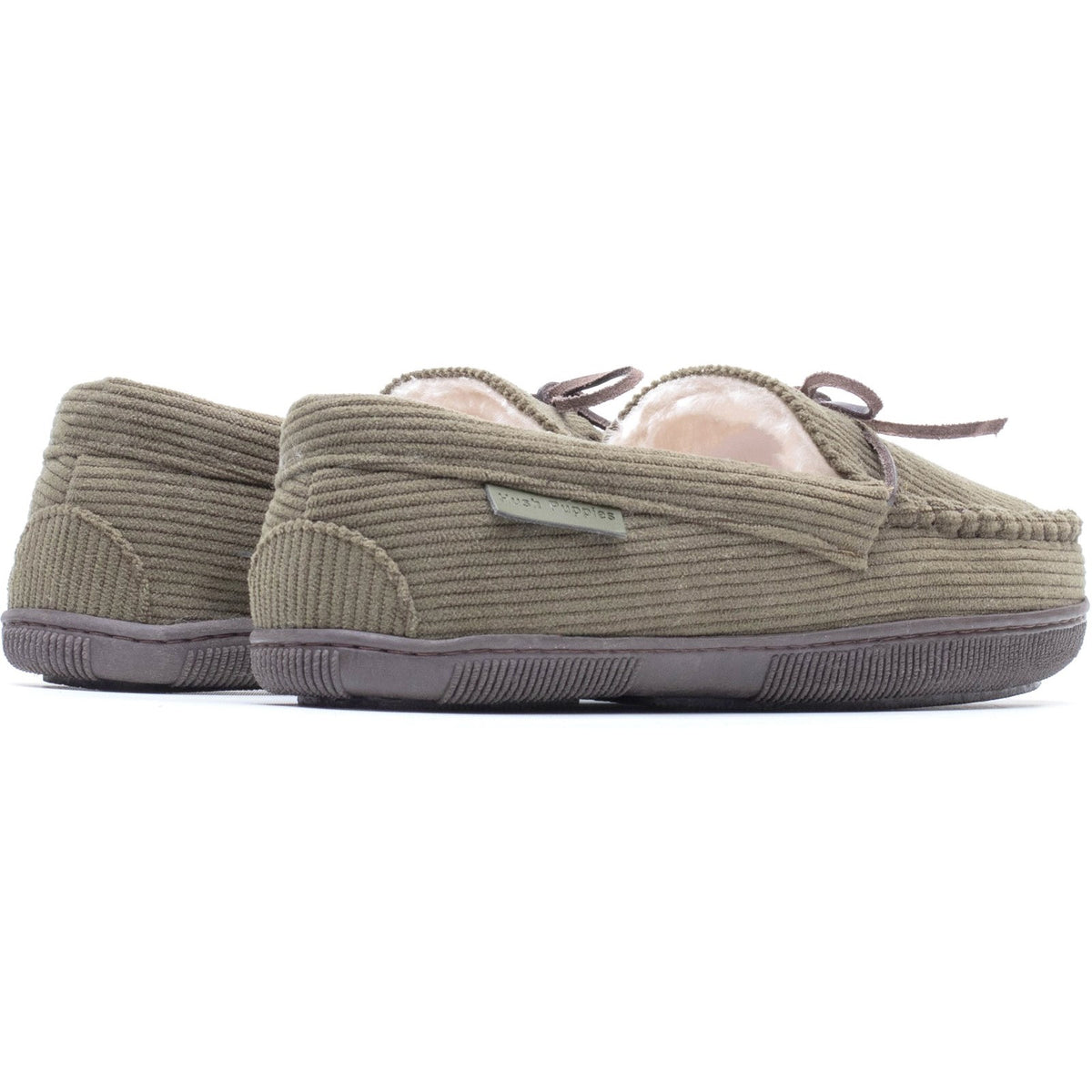 Hush Puppies Mens Ace Cord Slipper KHAKI