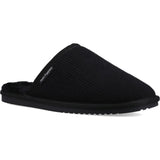 Hush Puppies Mens Coady Cord Slipper Black