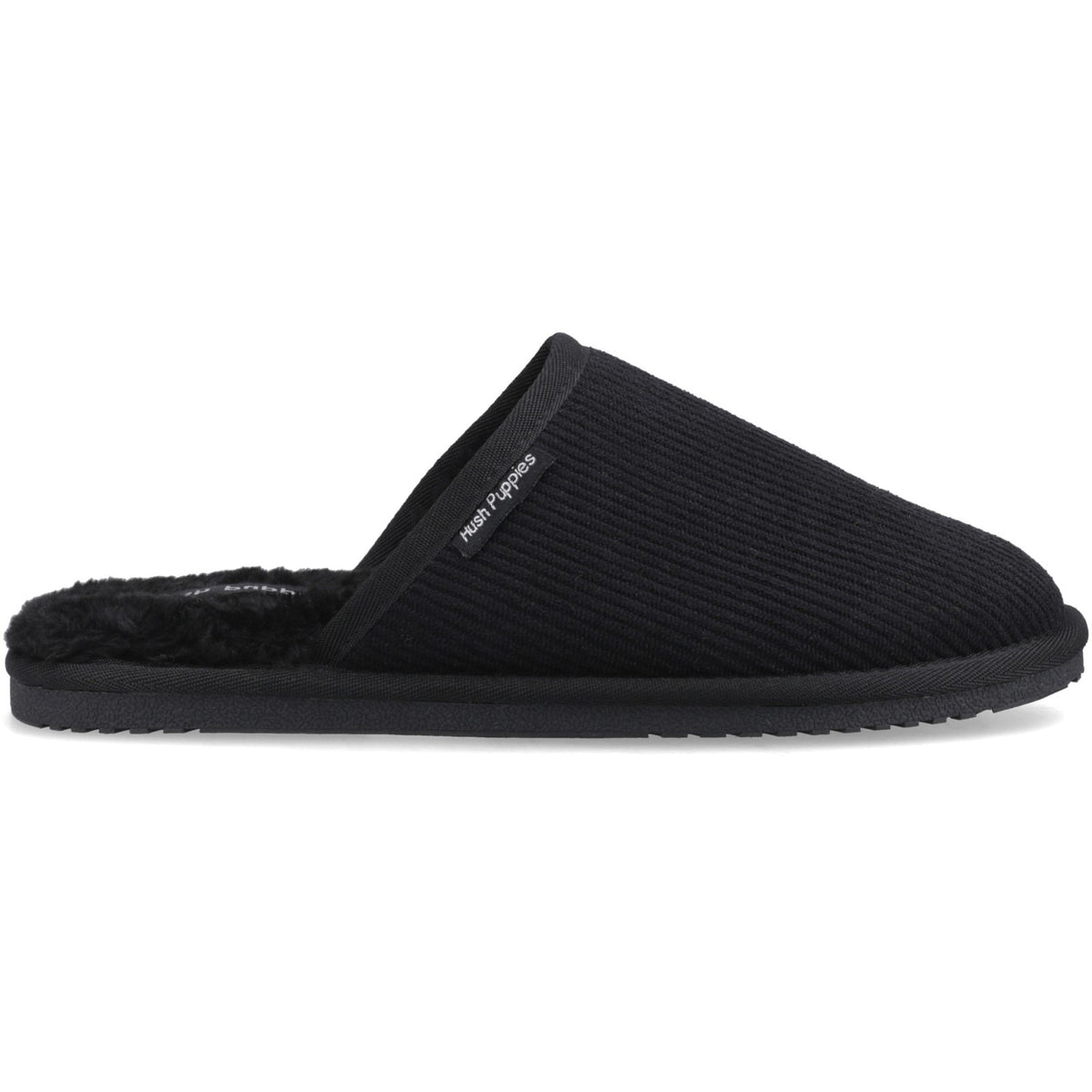 Hush Puppies Mens Coady Cord Slipper Black