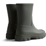 Hunter Mens Unisex Downpour Short Boot Dark Olive