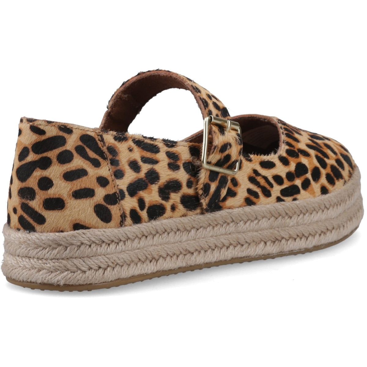 TOMS Womens Carolina Mary Jane Brown Sugar Leopard Print