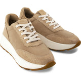 TOMS Womens Trvl Lite Wedge Sneaker Mid Taupe Metallic