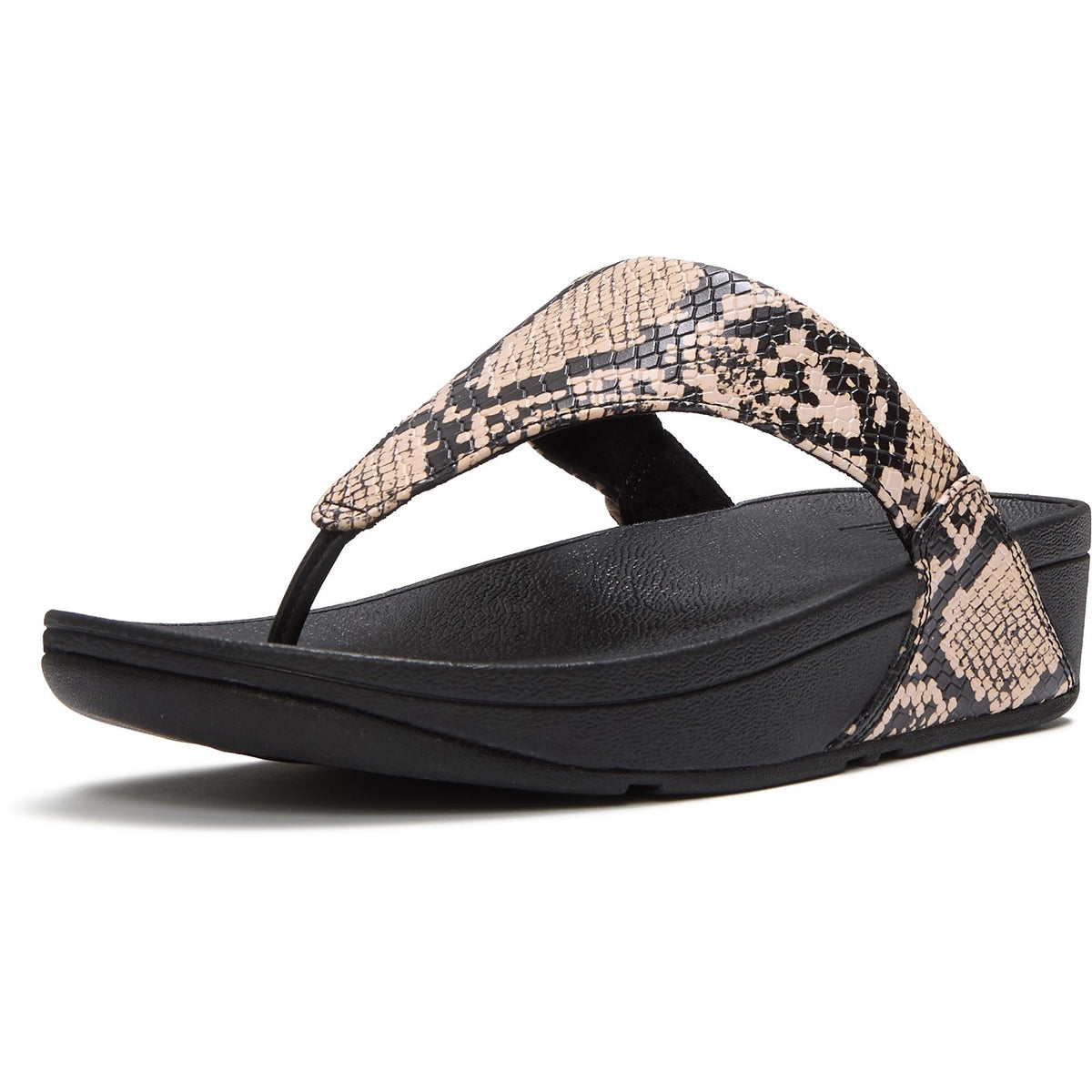 Fitflop Womens Lulu Toe Post Sandal Hazy Taupe/Black