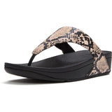 Fitflop Womens Lulu Toe Post Sandal Hazy Taupe/Black
