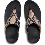 Fitflop Womens Lulu Toe Post Sandal Hazy Taupe/Black