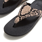 Fitflop Womens Lulu Toe Post Sandal Hazy Taupe/Black