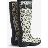 Hunter Womens WOMENS ORIGINAL TALL  SNOW LEOPARD BOOT SNOW LEOPARD/BLACK