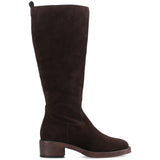 Hush Puppies Womens ANTONIA SUEDE LONG BOOT CHOCOLATE
