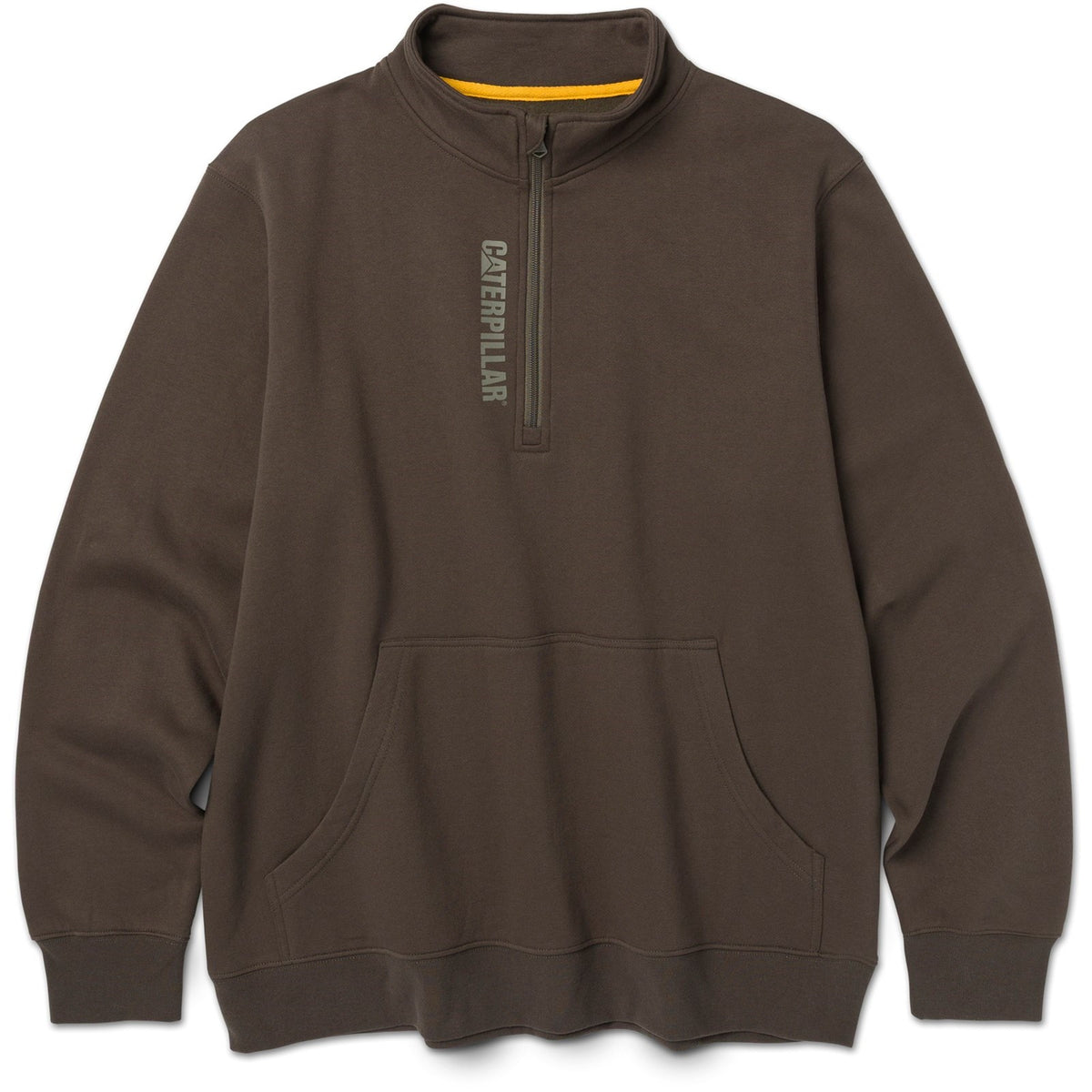 Caterpillar Unisex 1050027 Quarter Zip Sweatshirt Army Moss