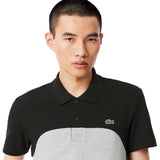 Lacoste Mens Colour Block Polo Shirt Grey