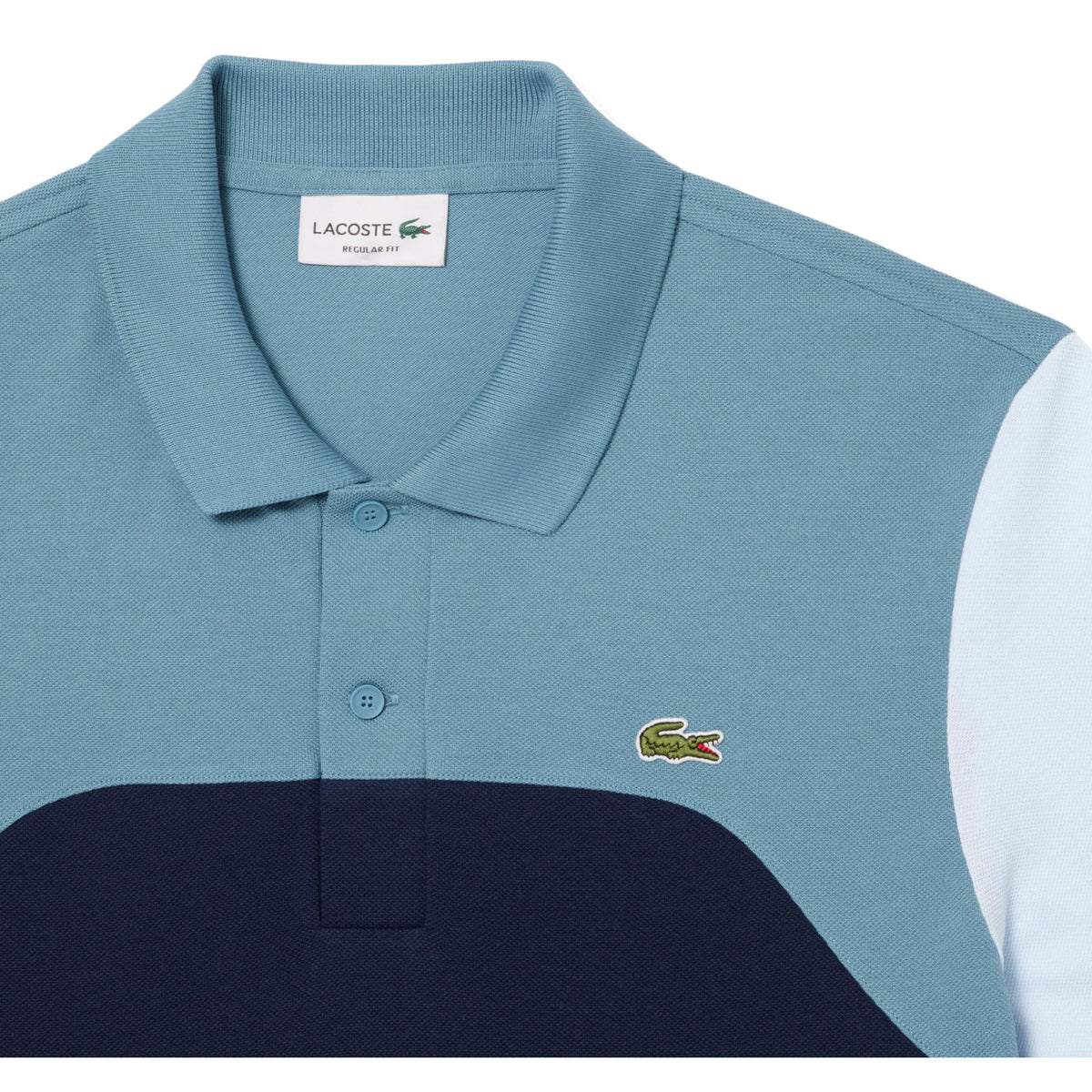 Lacoste Mens Colour Block Polo Shirt Grey