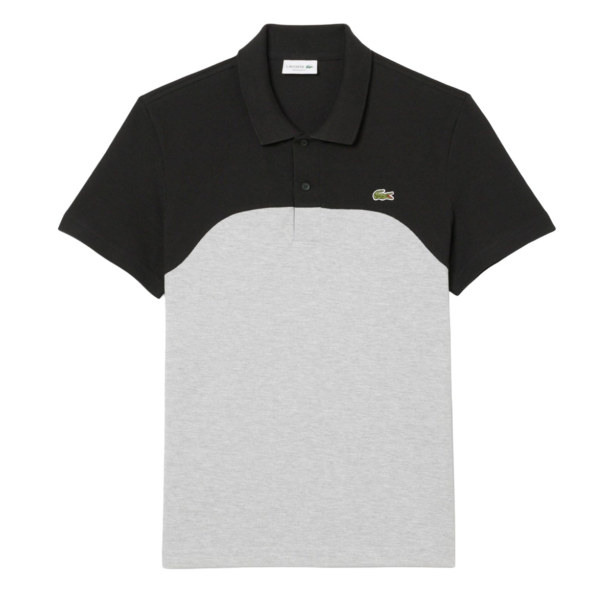 Lacoste Mens Colour Block Polo Shirt Grey