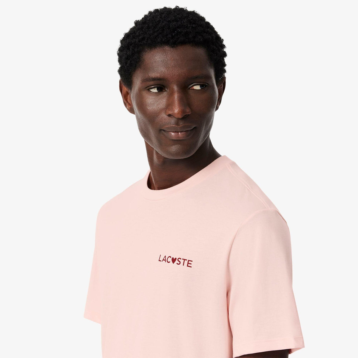 Lacoste Mens Valentines Lounge T-Shirt Pink