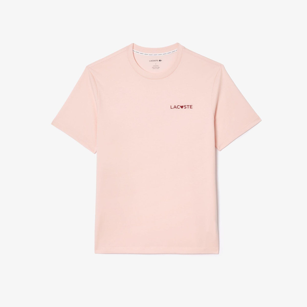 Lacoste Mens Valentines Lounge T-Shirt Pink