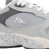 Lacoste Mens Storm 96 Vintage Leather Trainers Grey