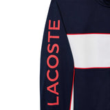 Lacoste Mens Logo Printed Zipped Tennis Jacket Navy Blue/White