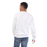 Lacoste Mens Fleece Crew Neck Sweatshirt White