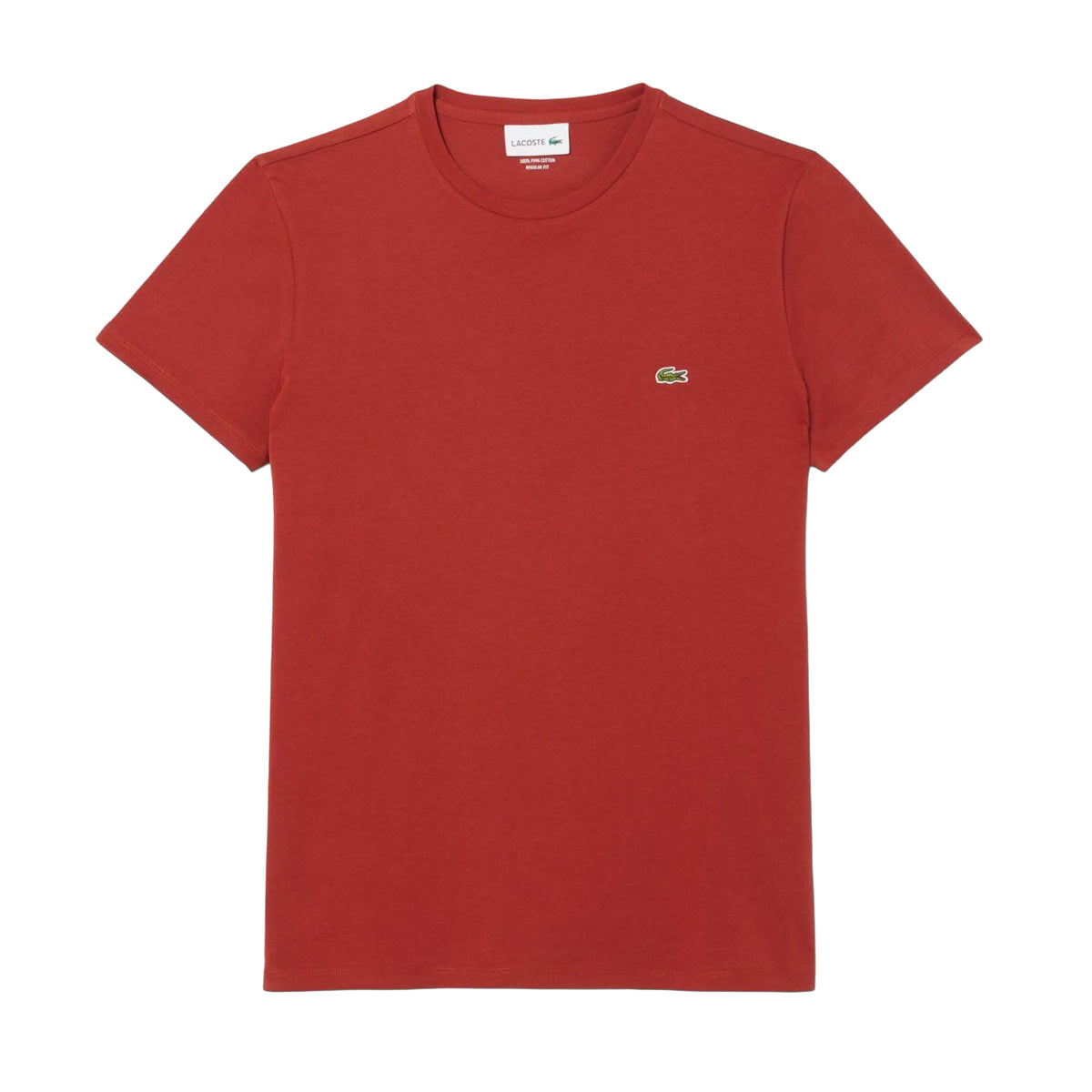 Lacoste Mens Pima Cotton T-Shirt Red
