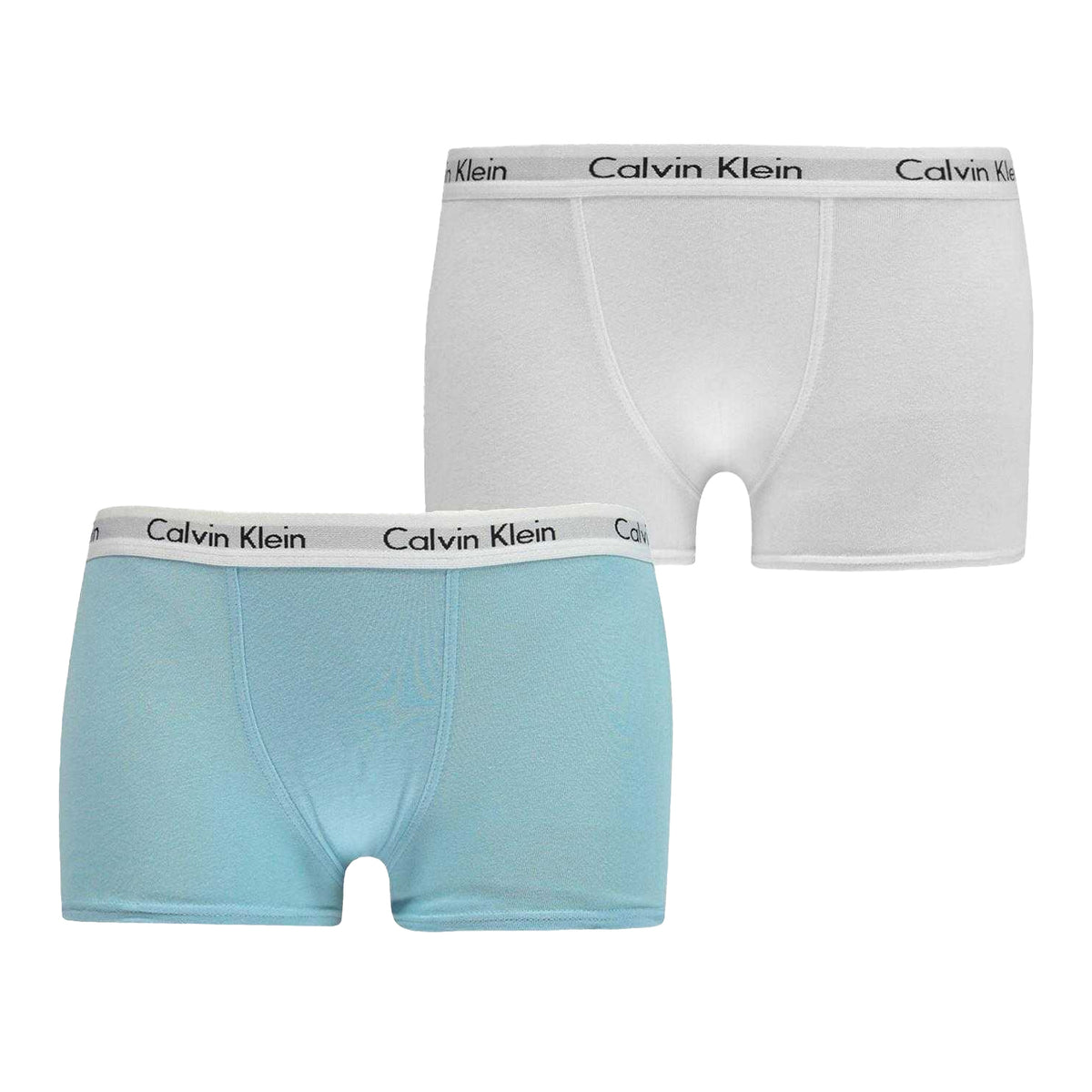 Calvin Klein Boys Boxer Shorts (Pack of 2) White/Aqua