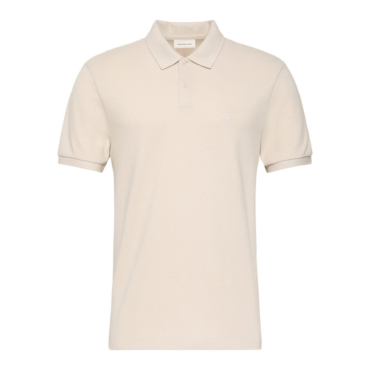 Calvin Klein Mens Polo Shirt Oatmeal