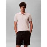 Calvin Klein Mens Polo Shirt Oatmeal