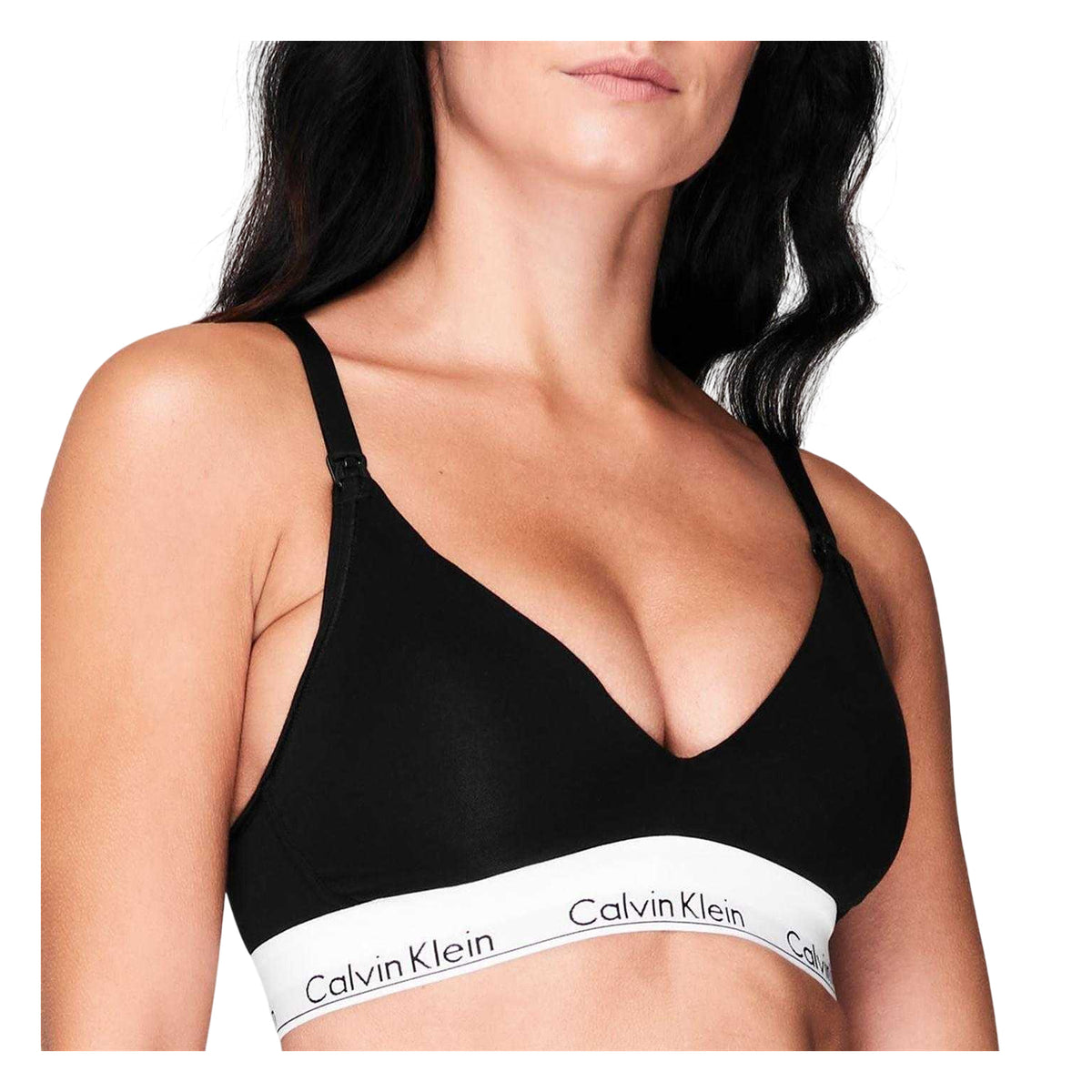 Calvin Klein Womens Cotton Blend Bralette Black