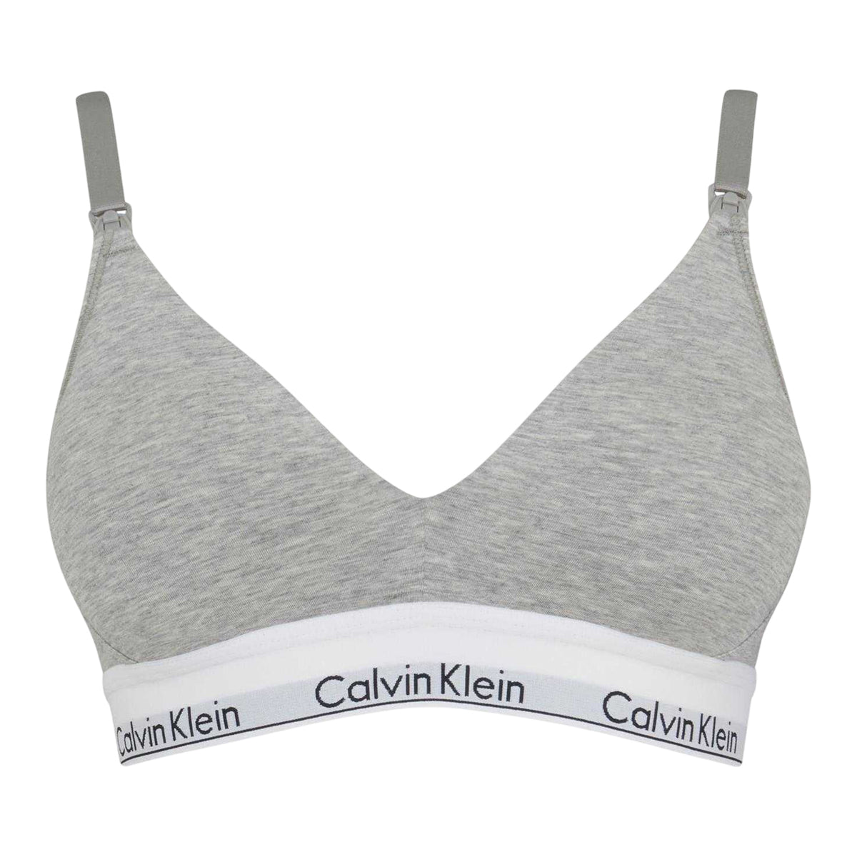 Calvin Klein Womens Cotton Blend Bralette Heather Grey