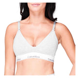 Calvin Klein Womens Cotton Blend Bralette Heather Grey