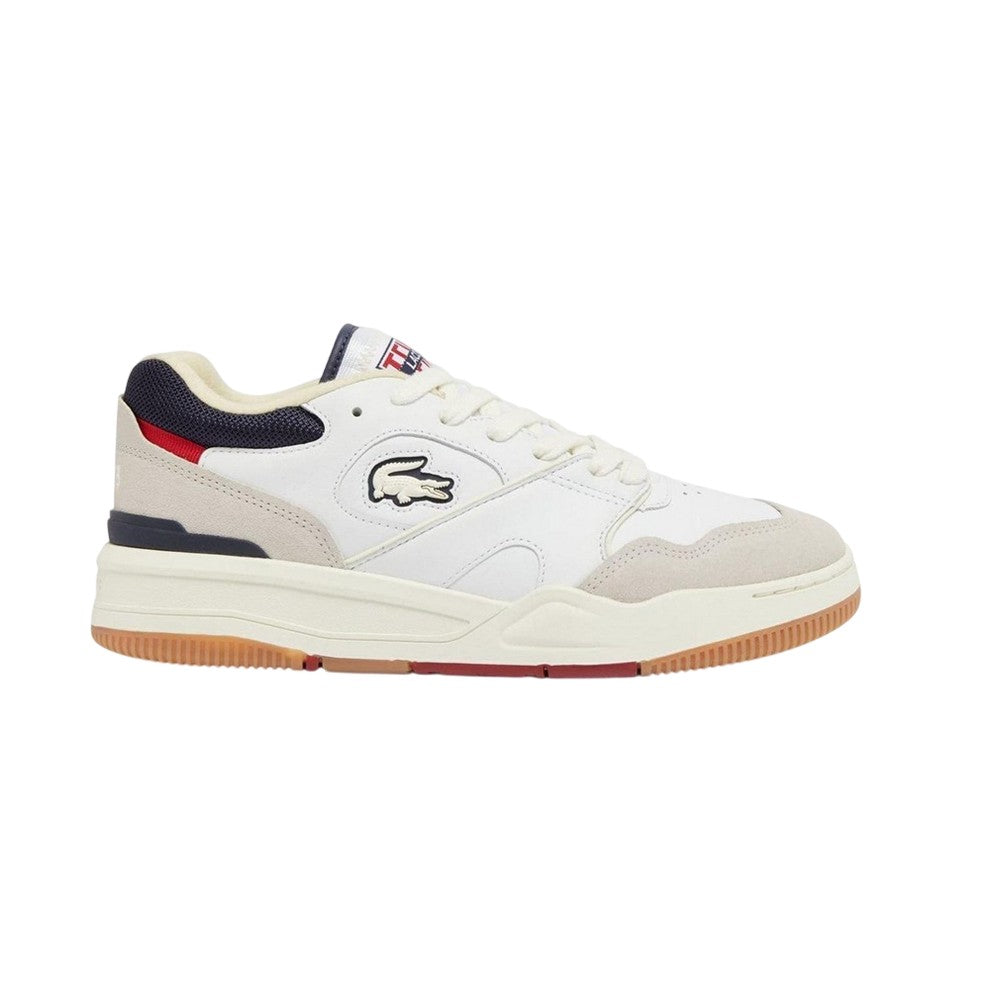 Lacoste Mens Lineshot Leather Ortholite Trainers Off White