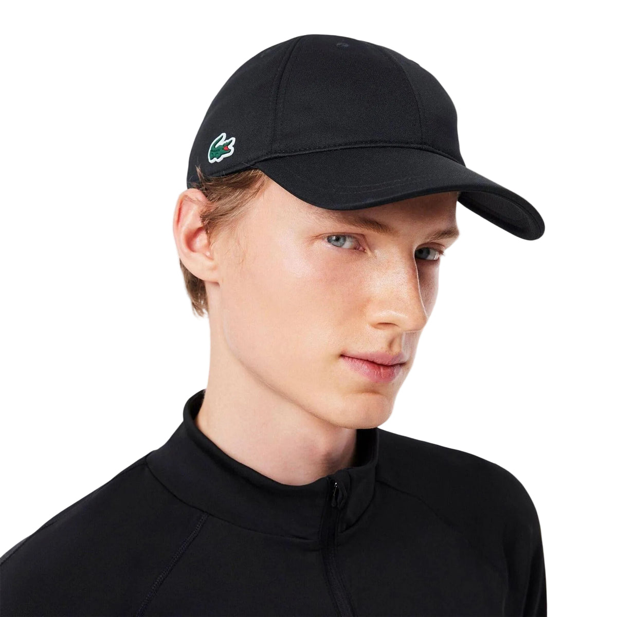 Lacoste Unisex Adult Tech Logo Cotton Twill Baseball Cap Black