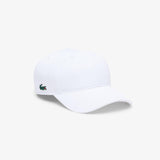 Lacoste Unisex Adult Tech Logo Cotton Twill Baseball Cap White
