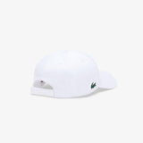 Lacoste Unisex Adult Tech Logo Cotton Twill Baseball Cap White