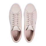 Lacoste Mens Powercourt Leather Flat Trainers Grey/White