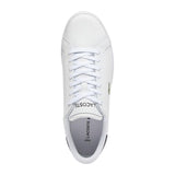 Lacoste Mens Powercourt Leather Flat Trainers White/Black
