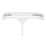 Calvin Klein Womens Logo Cotton Blend Thong White