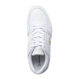 Lacoste Womens Court Cage Leather Trainers White Gold